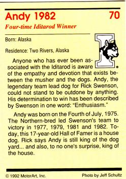 1992 MotorArt Iditarod Sled Dog Race #70 Andy 1982 Back